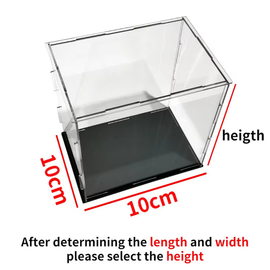 Acrylic Display Case Plastic Box Cube Storage Box Clear Small Assemble Dustproof Showcase for Collectibles Items,Dolls,Car Model