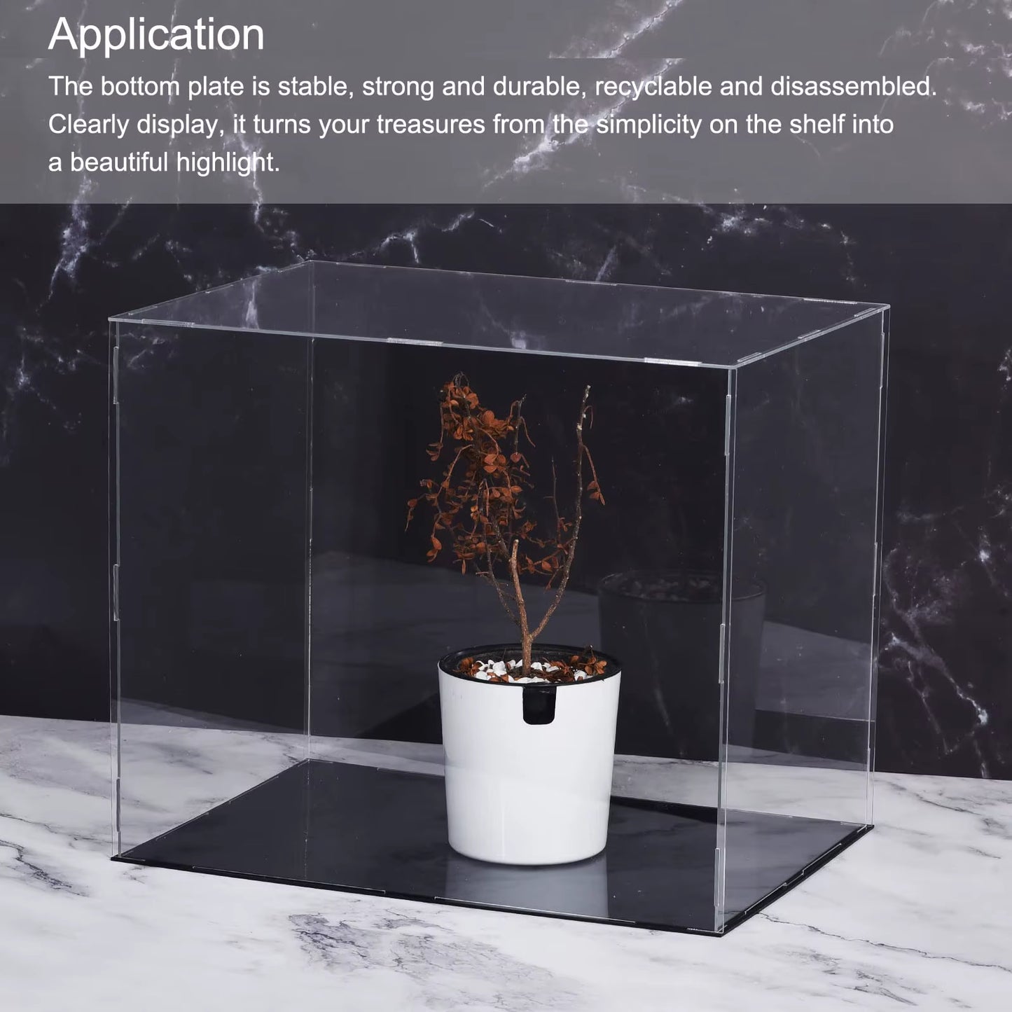 Acrylic Display Case Plastic Box Cube Storage Box Clear Small Assemble Dustproof Showcase for Collectibles Items,Dolls,Car Model