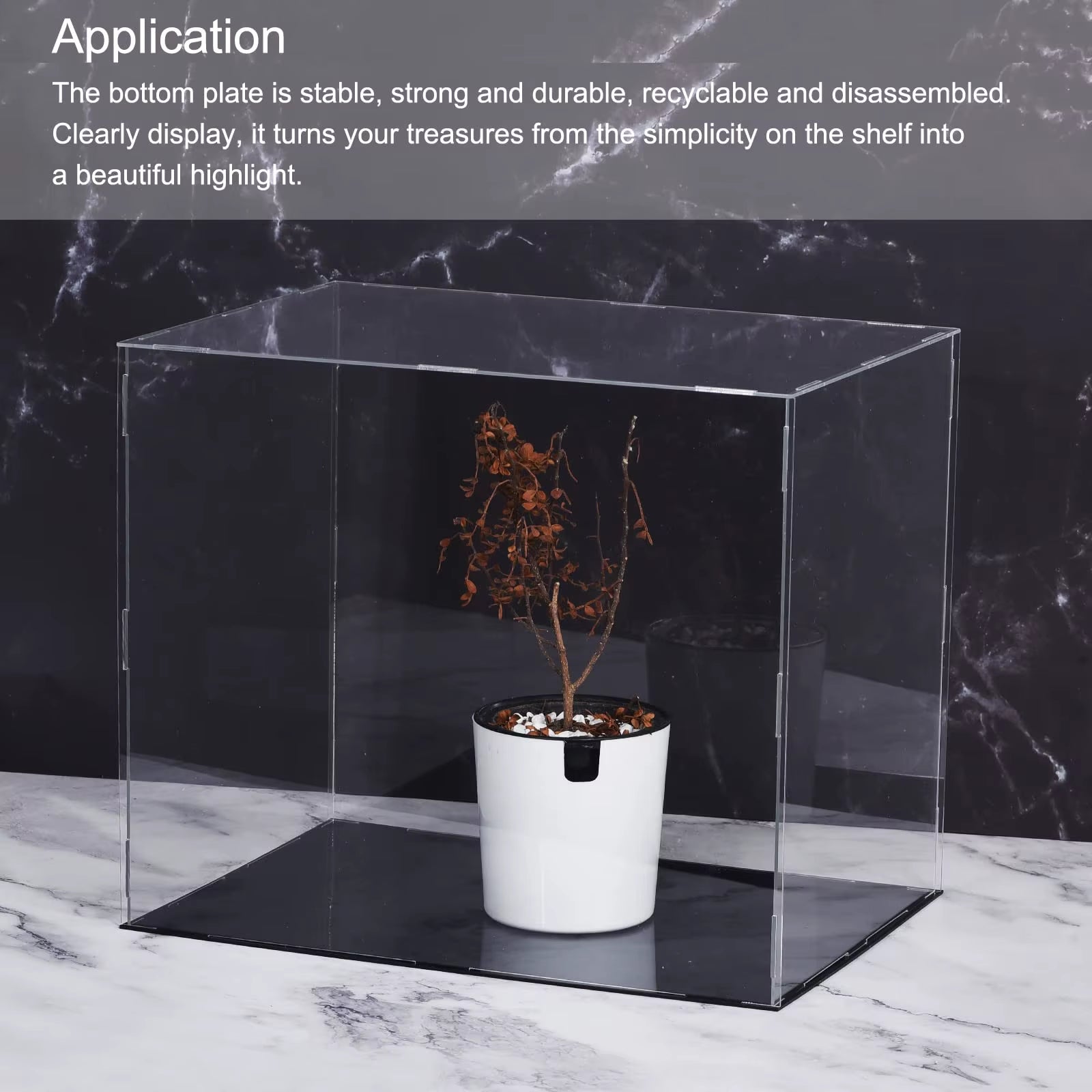 Acrylic Display Case Plastic Box Cube Storage Box Clear Small Assemble Dustproof Showcase for Collectibles Items,Dolls,Car Model